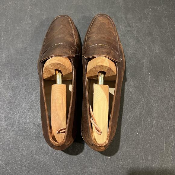 Bally Basel Dress Shoes Mens Size 9.5 M Brown Leather Slip On Made Switzerland